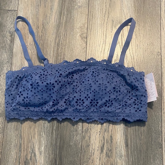 Auden Dusty Blue Lace Bralette NWT - Picture 1 of 5